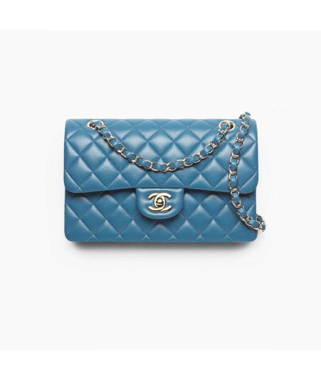 CHANEL Темно-синяя кожаная сумка через плечо, фото 5