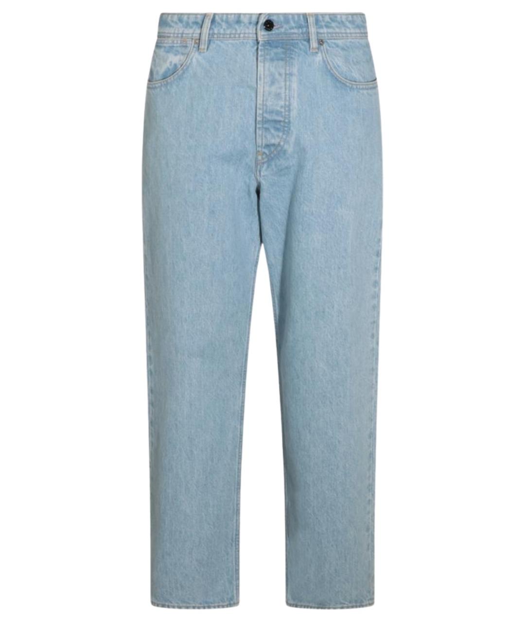 STONE ISLAND Голубые хлопковые прямые джинсы, фото 1