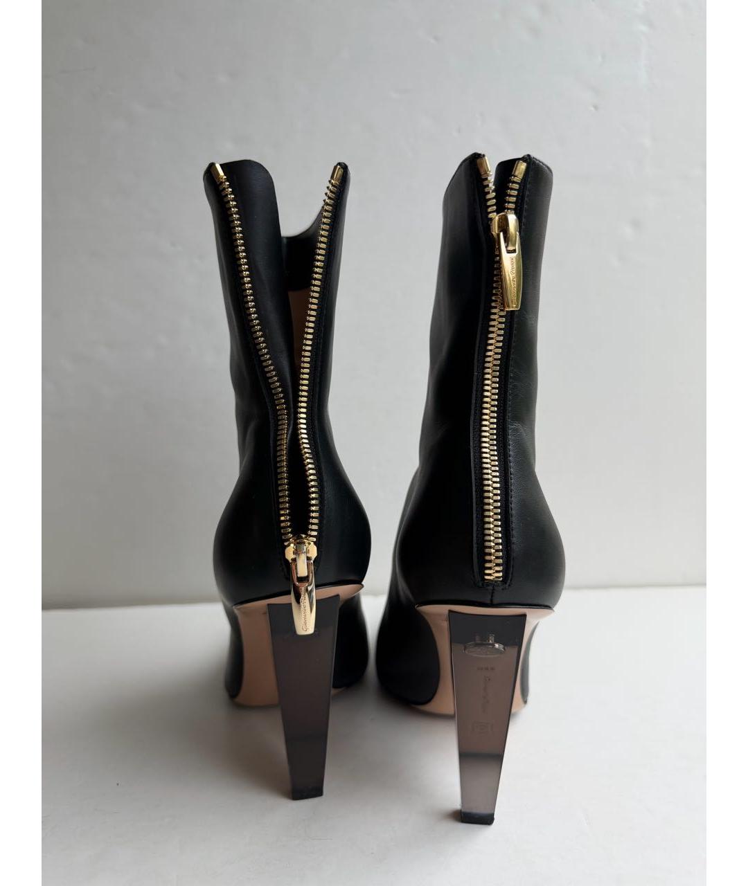 GIANVITO ROSSI Черные кожаные ботильоны, фото 3