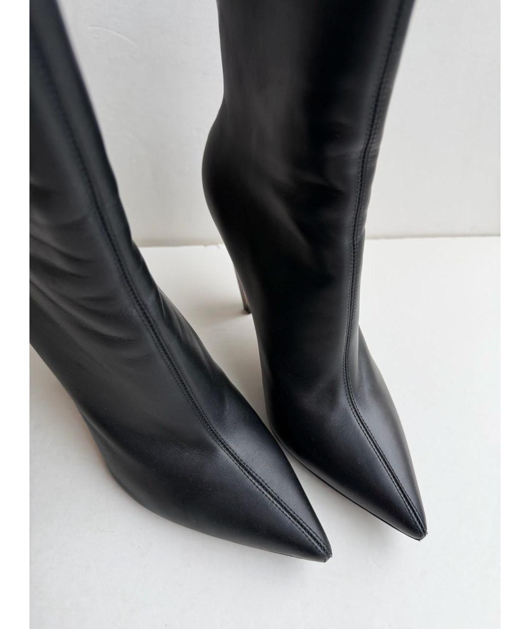 GIANVITO ROSSI Черные кожаные ботильоны, фото 5