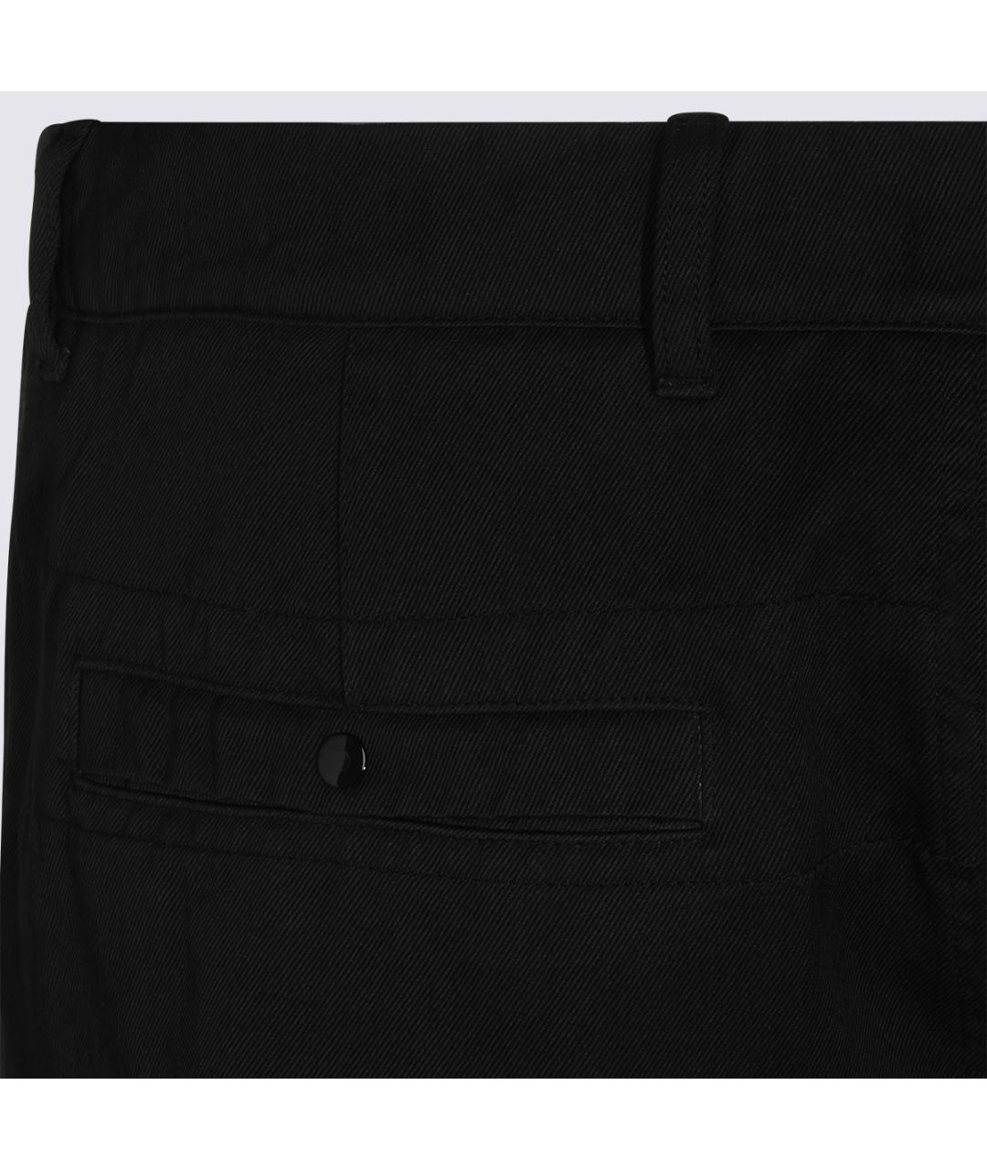 STONE ISLAND Черные хлопковые повседневные брюки, фото 4