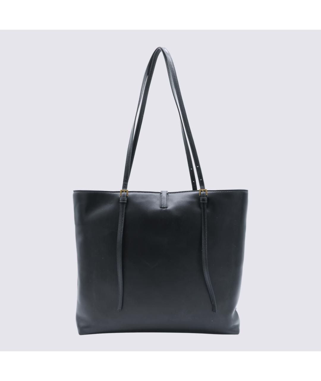 VERSACE Черная кожаная сумка тоут, фото 3