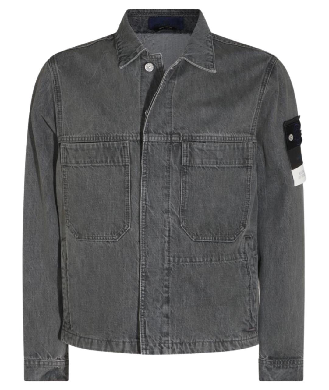 STONE ISLAND Серая хлопковая куртка, фото 1