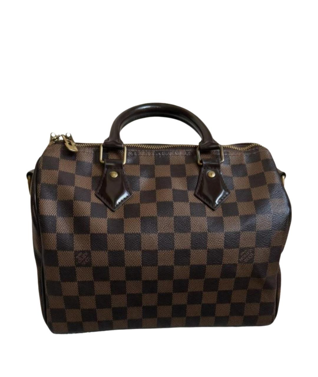 LOUIS VUITTON Коричневая сумка с короткими ручками из канвы, фото 1