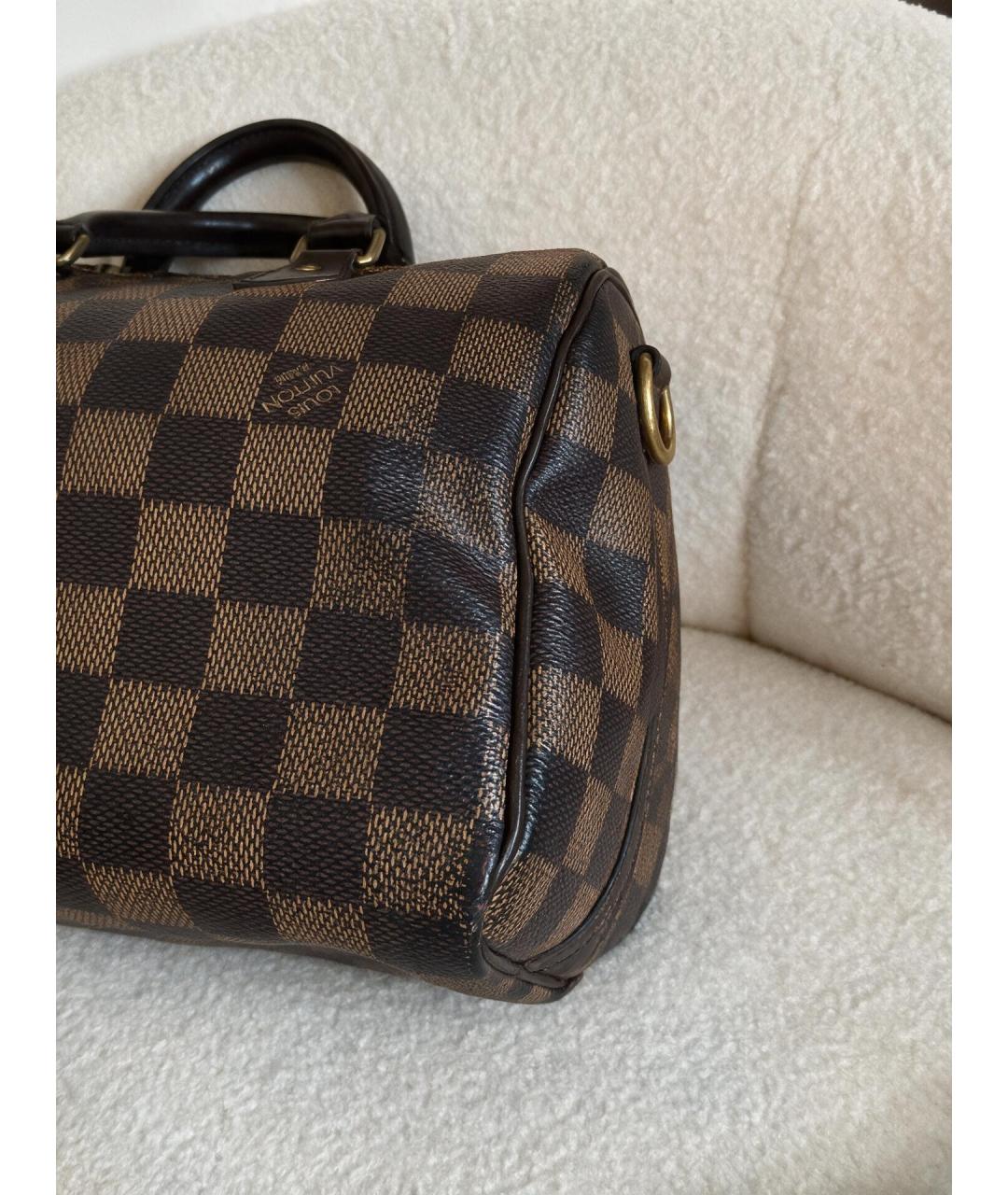 LOUIS VUITTON Коричневая сумка с короткими ручками из канвы, фото 3