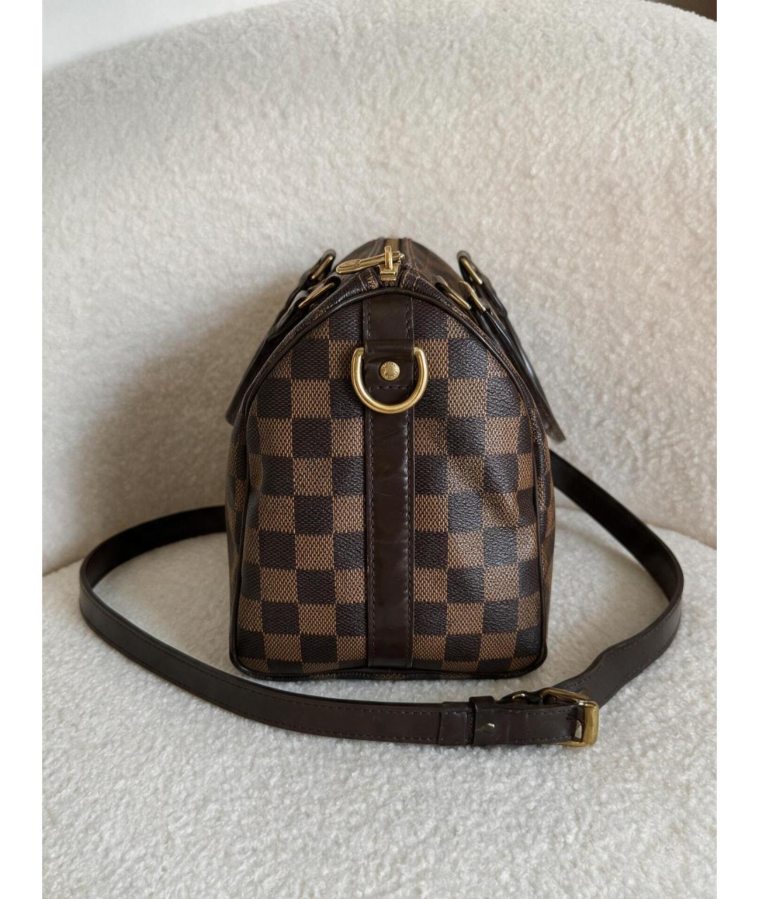 LOUIS VUITTON Коричневая сумка с короткими ручками из канвы, фото 2