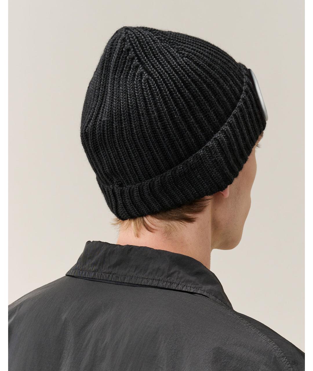 CP COMPANY Черная шерстяная шапка, фото 4
