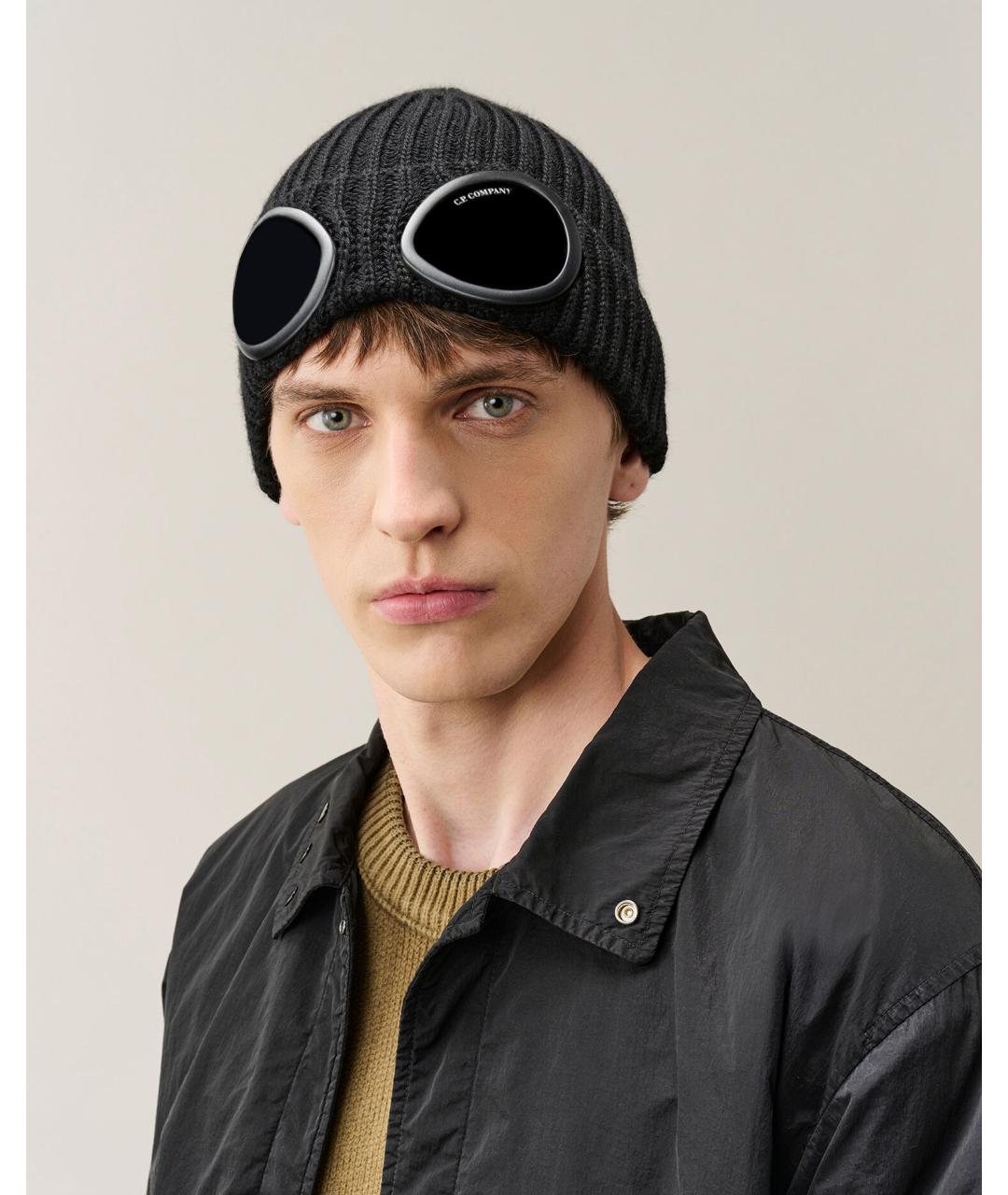 CP COMPANY Черная шерстяная шапка, фото 3