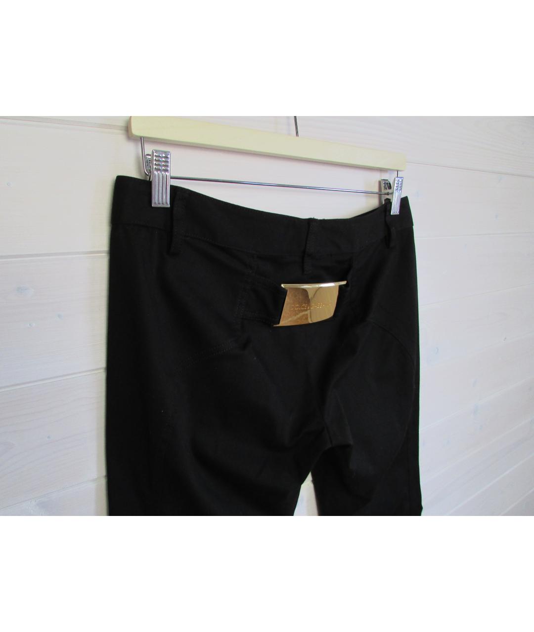 DOLCE & GABBANA VINTAGE Черные хлопковые брюки широкие, фото 2