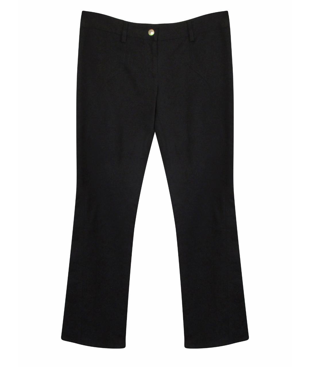 DOLCE & GABBANA VINTAGE Черные хлопковые брюки широкие, фото 1