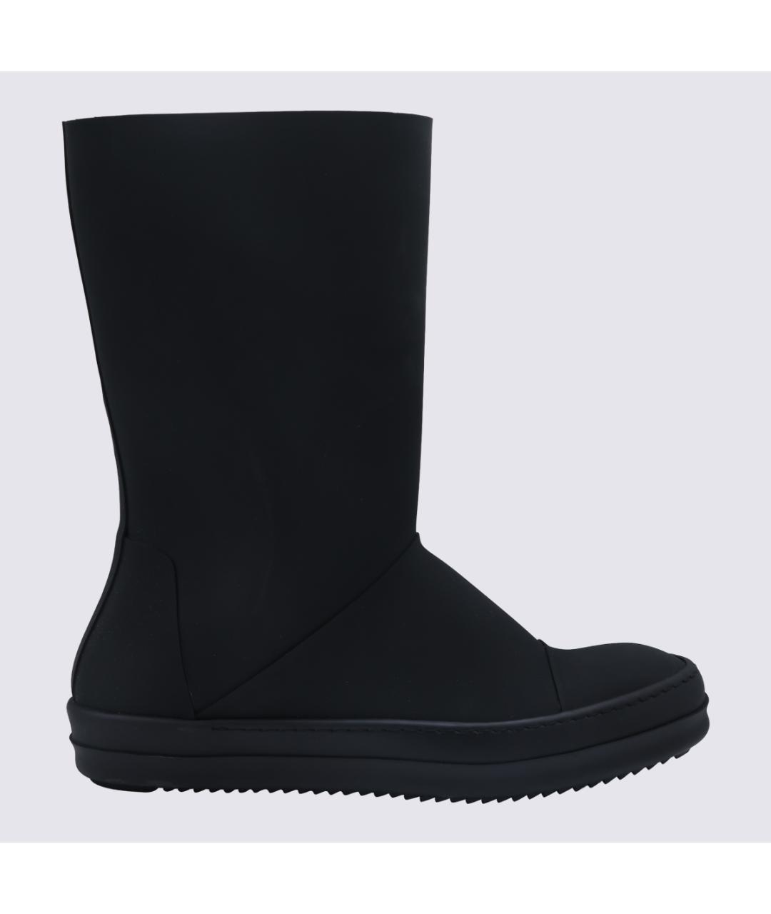 RICK OWENS DRKSHDW Черные текстильные высокие ботинки, фото 5