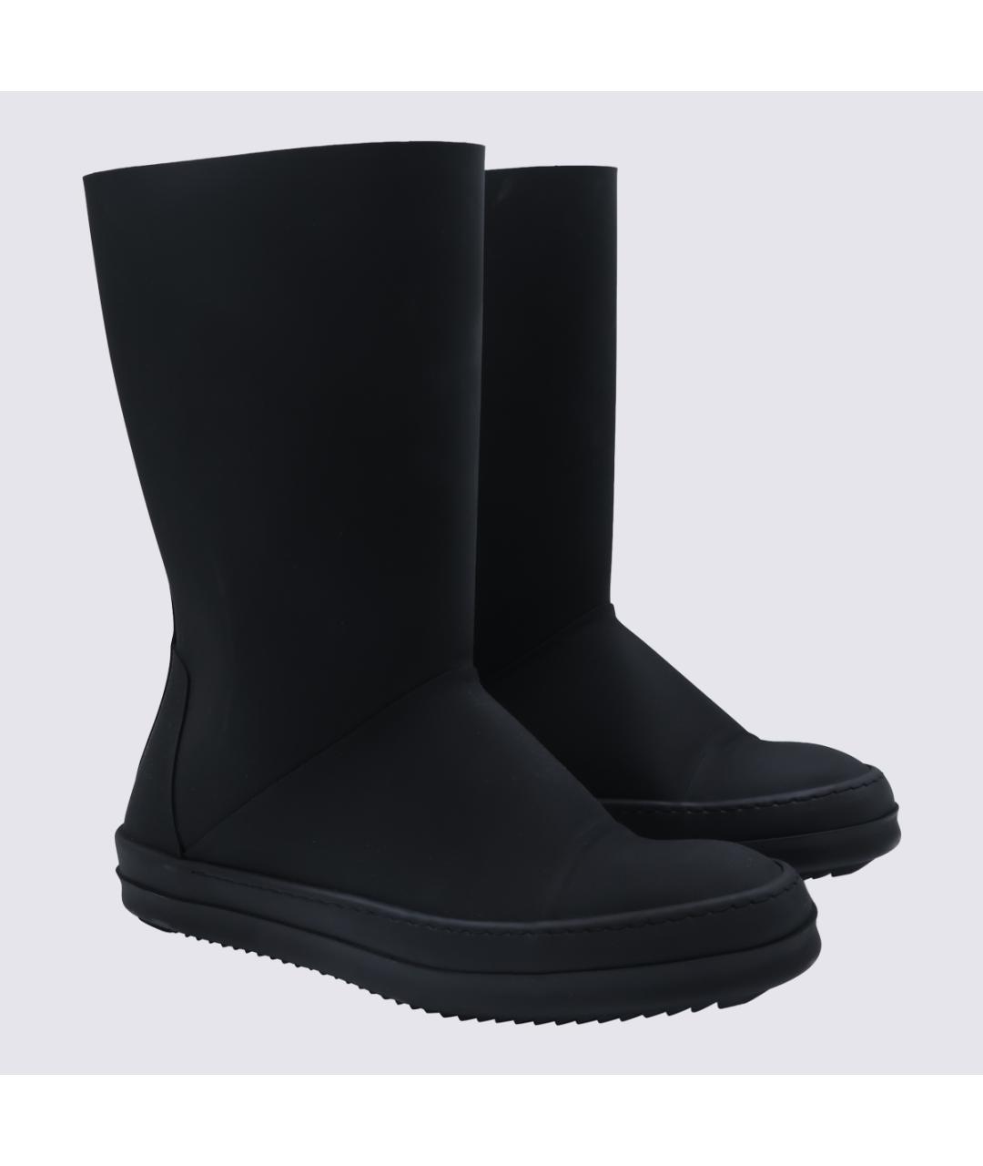 RICK OWENS DRKSHDW Черные текстильные высокие ботинки, фото 2