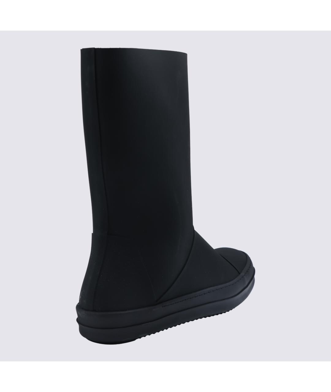 RICK OWENS DRKSHDW Черные текстильные высокие ботинки, фото 3