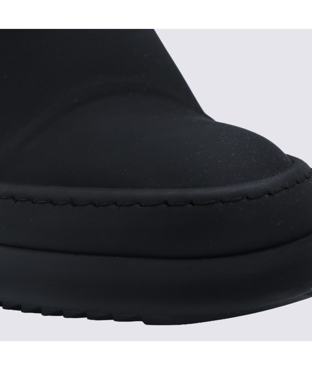 RICK OWENS DRKSHDW Черные текстильные высокие ботинки, фото 4