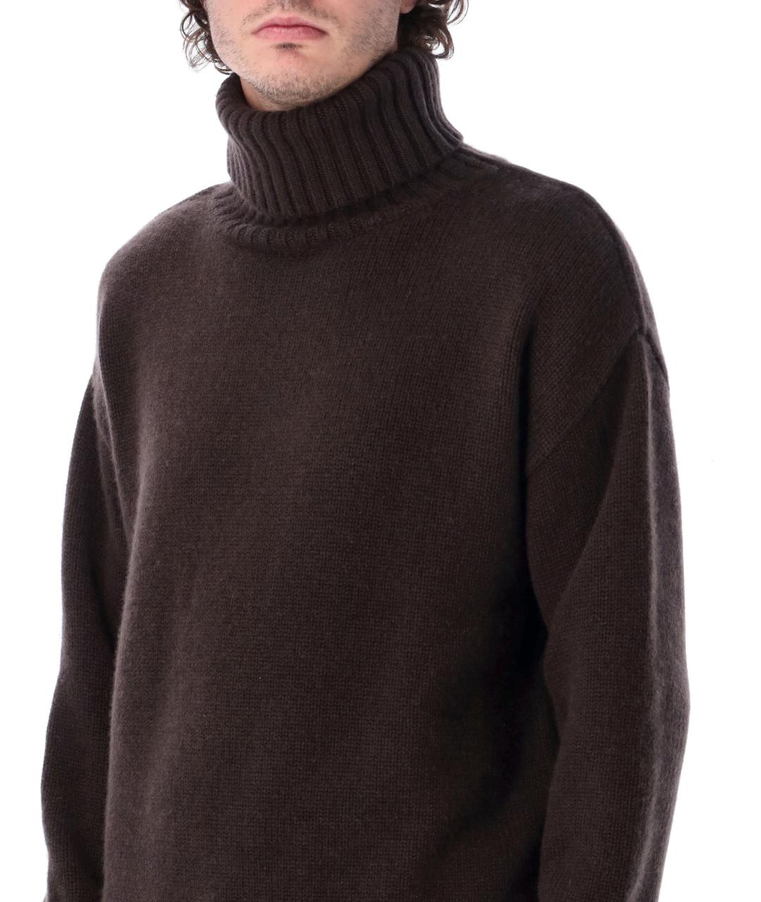 EXTREME CASHMERE Коричневый кашемировый джемпер / свитер, фото 3
