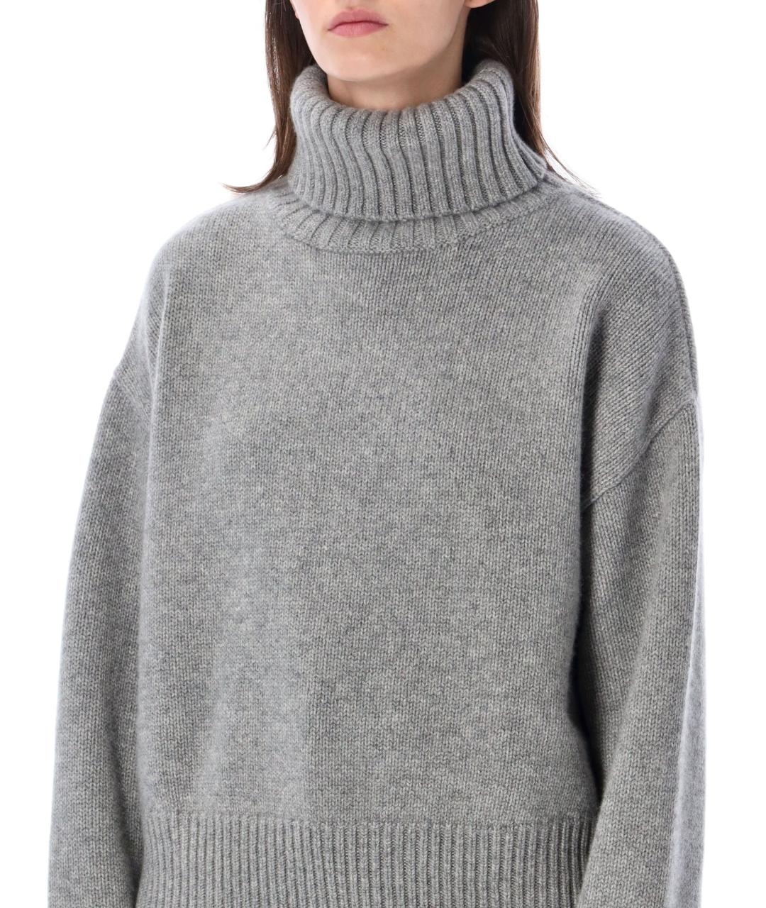 EXTREME CASHMERE Серый кашемировый джемпер / свитер, фото 3