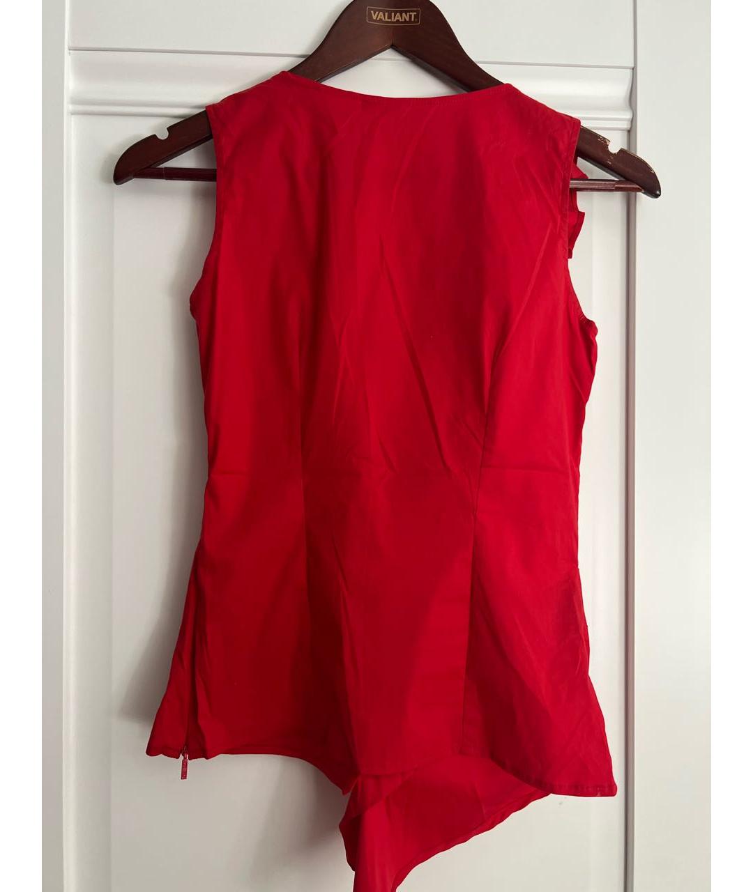 CH CAROLINA HERRERA Красная хлопковая блузы, фото 2