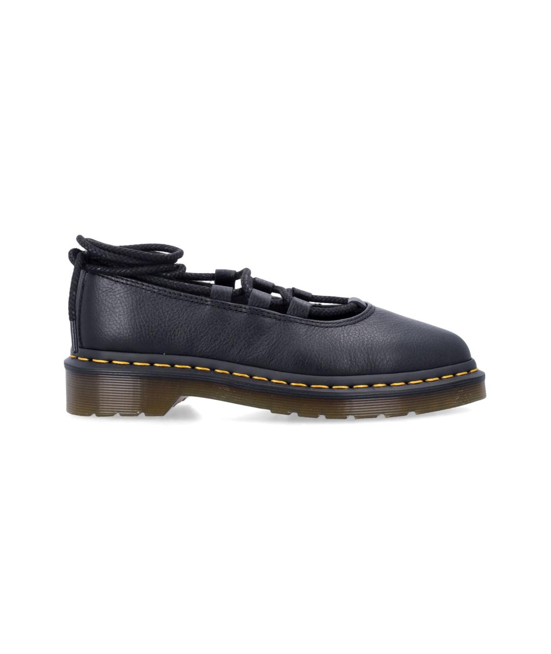 DR. MARTENS Черные кожаные балетки, фото 4
