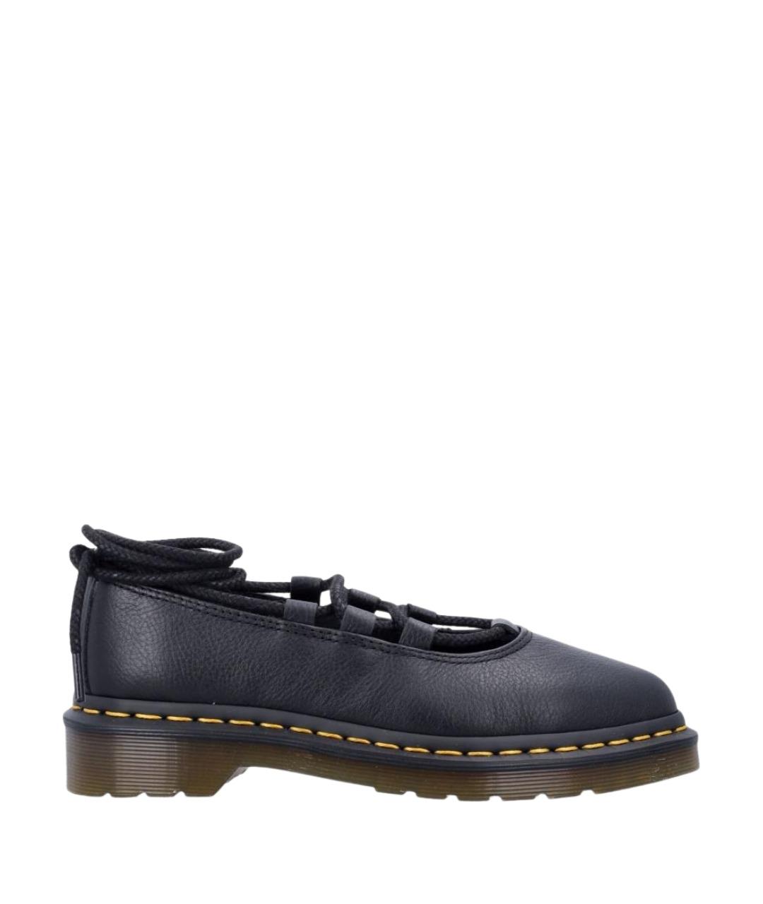 DR. MARTENS Черные кожаные балетки, фото 1