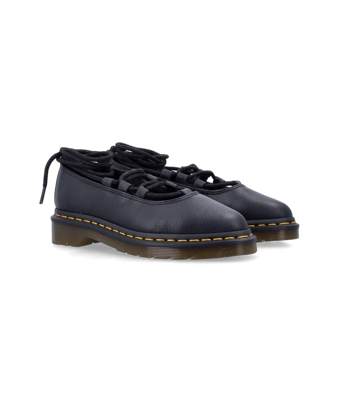 DR. MARTENS Черные кожаные балетки, фото 2