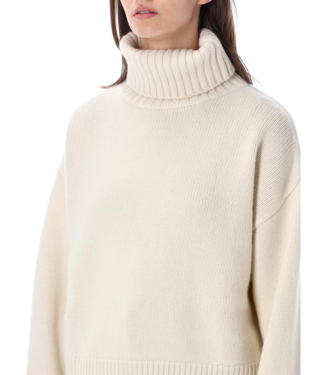 EXTREME CASHMERE Бежевый кашемировый джемпер / свитер, фото 3