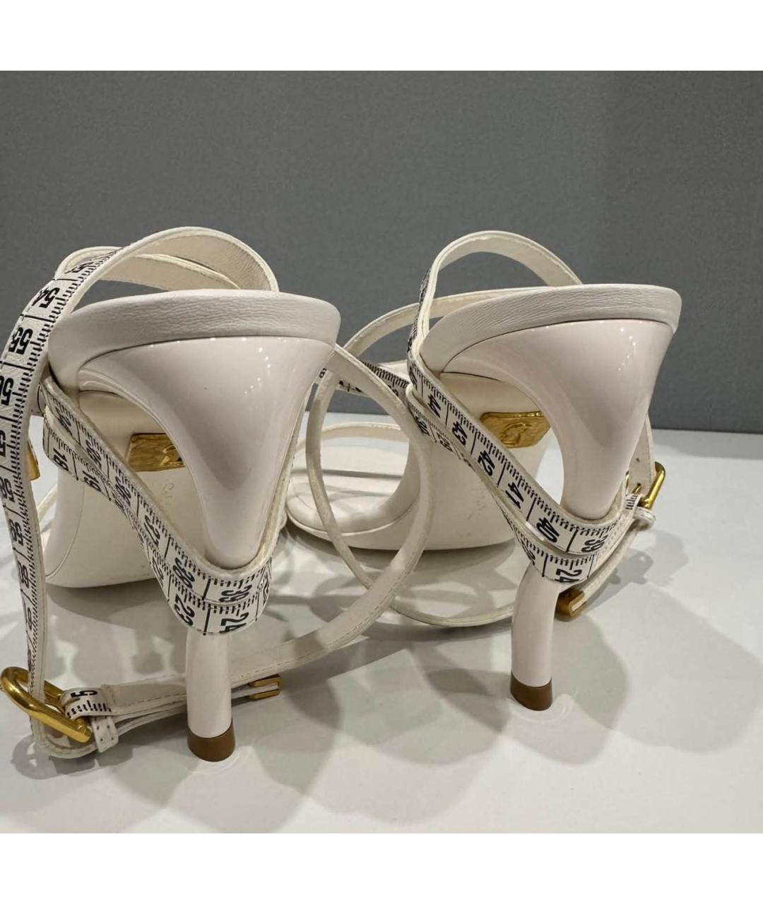 SCHIAPARELLI Белые кожаные босоножки, фото 3