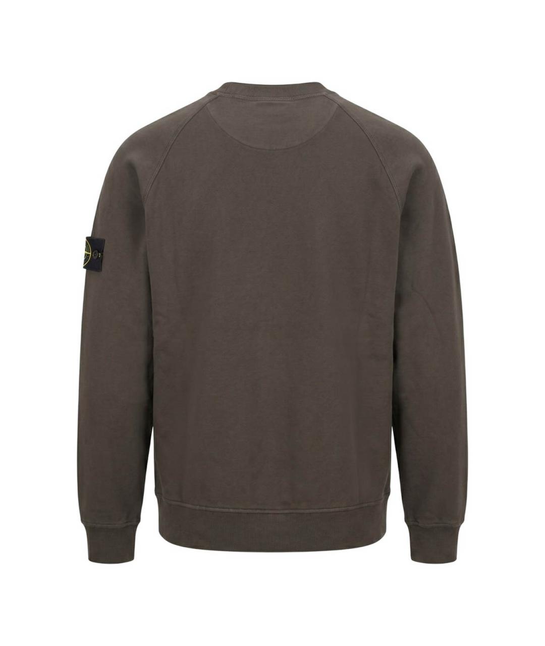 STONE ISLAND Коричневый хлопковый джемпер / свитер, фото 2