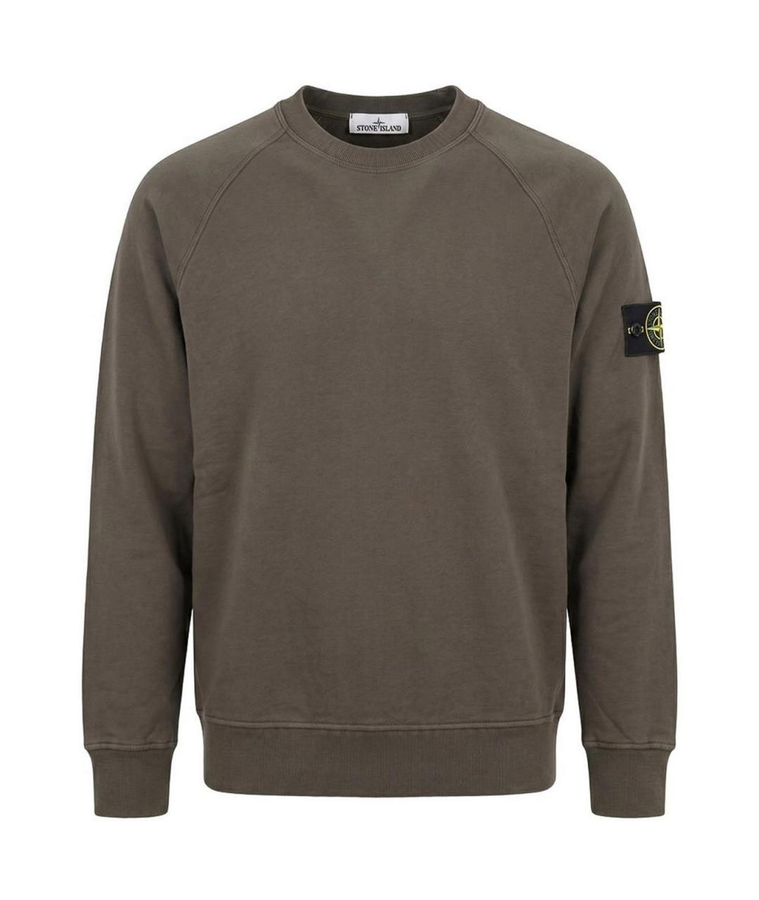 STONE ISLAND Коричневый хлопковый джемпер / свитер, фото 1