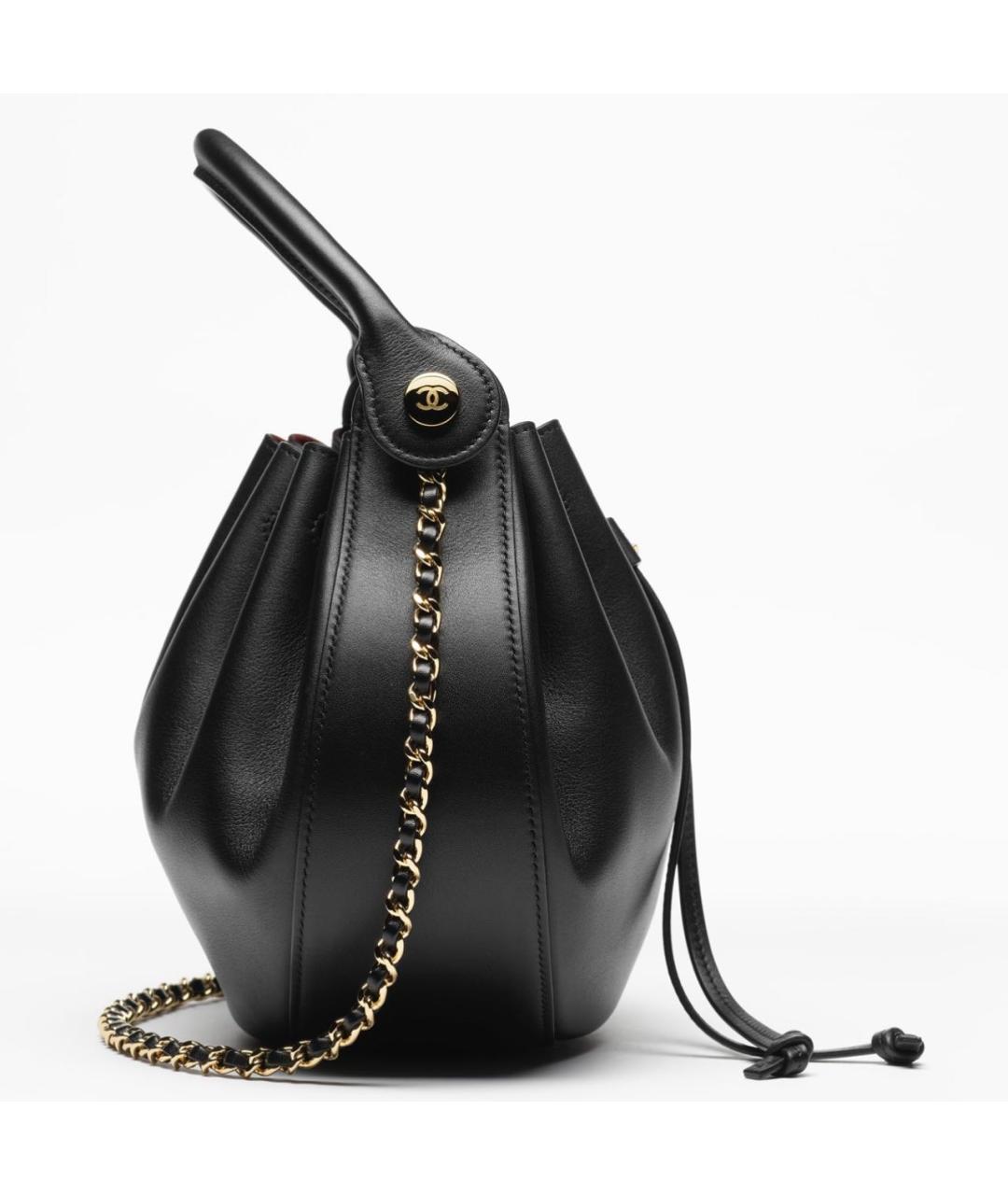 CHANEL Черная кожаная сумка через плечо, фото 4