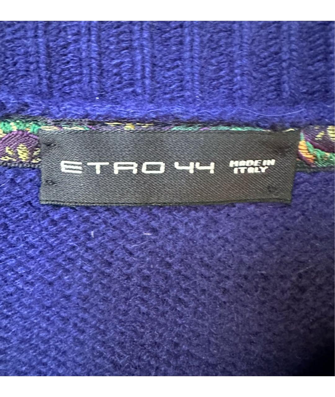 ETRO Темно-синий кашемировый джемпер / свитер, фото 3