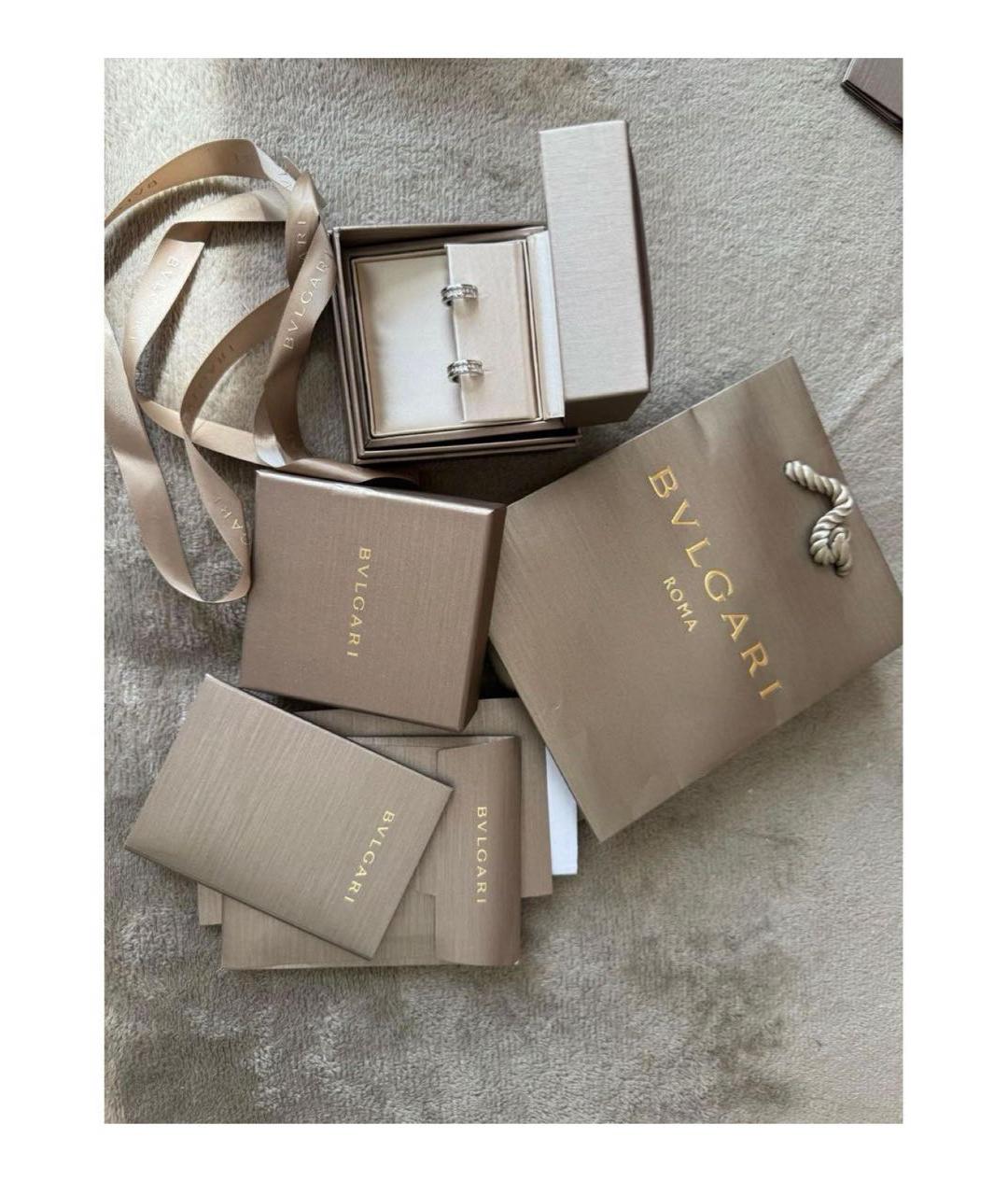 BVLGARI Серебряные серьги из белого золота, фото 6
