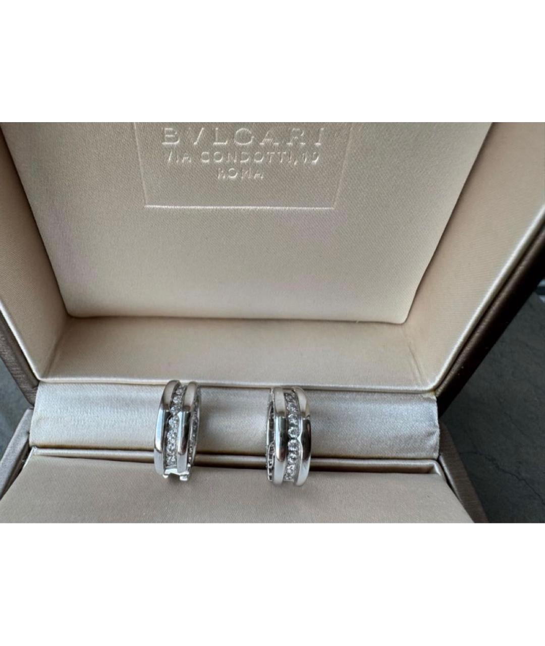 BVLGARI Серебряные серьги из белого золота, фото 2