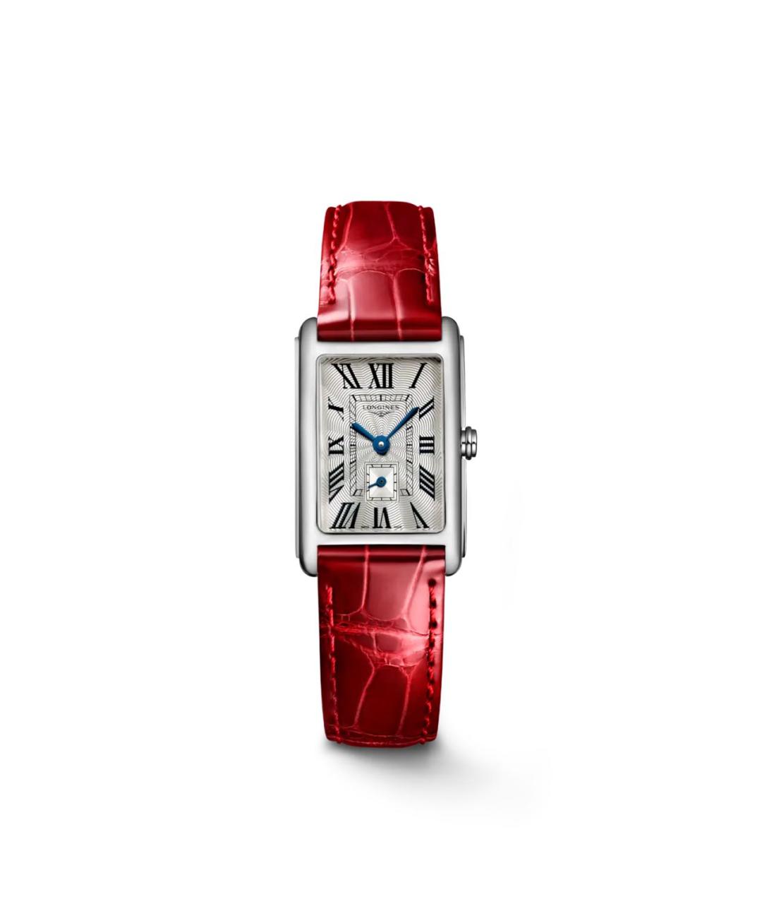 LONGINES Красные стальные часы, фото 8