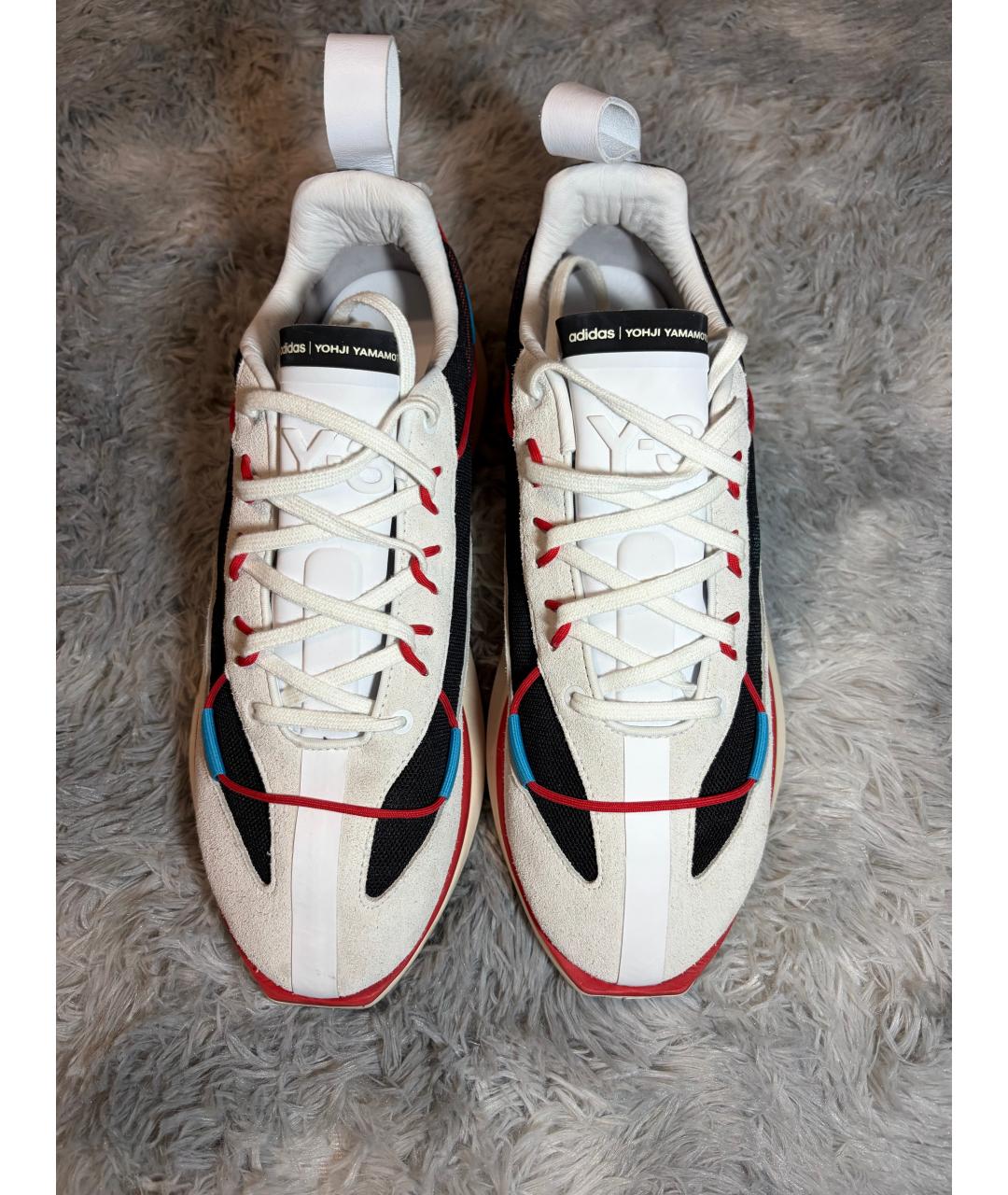 Y-3 Белые кожаные низкие кроссовки / кеды, фото 2