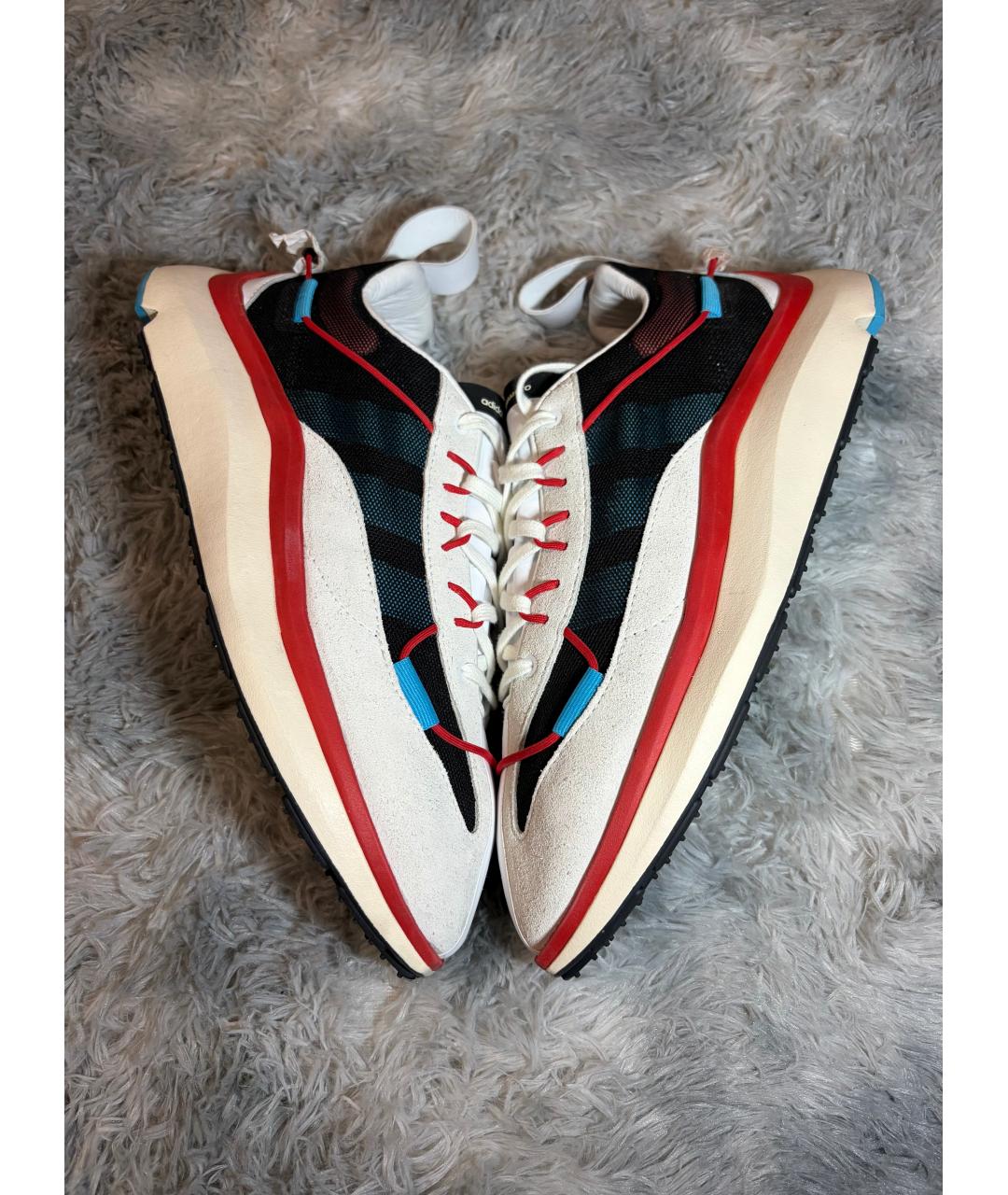 Y-3 Белые кожаные низкие кроссовки / кеды, фото 3