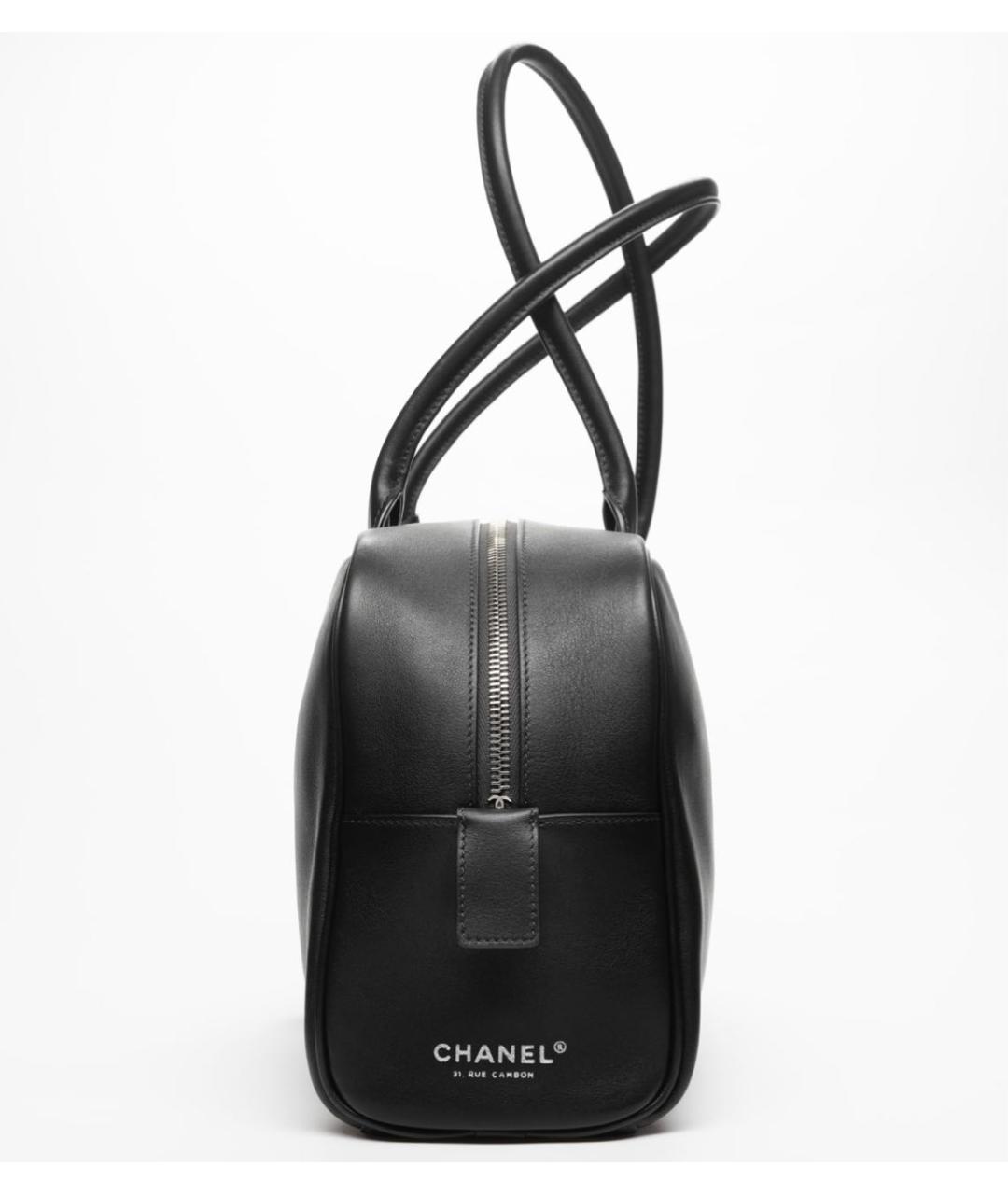 CHANEL Черная кожаная сумка через плечо, фото 4