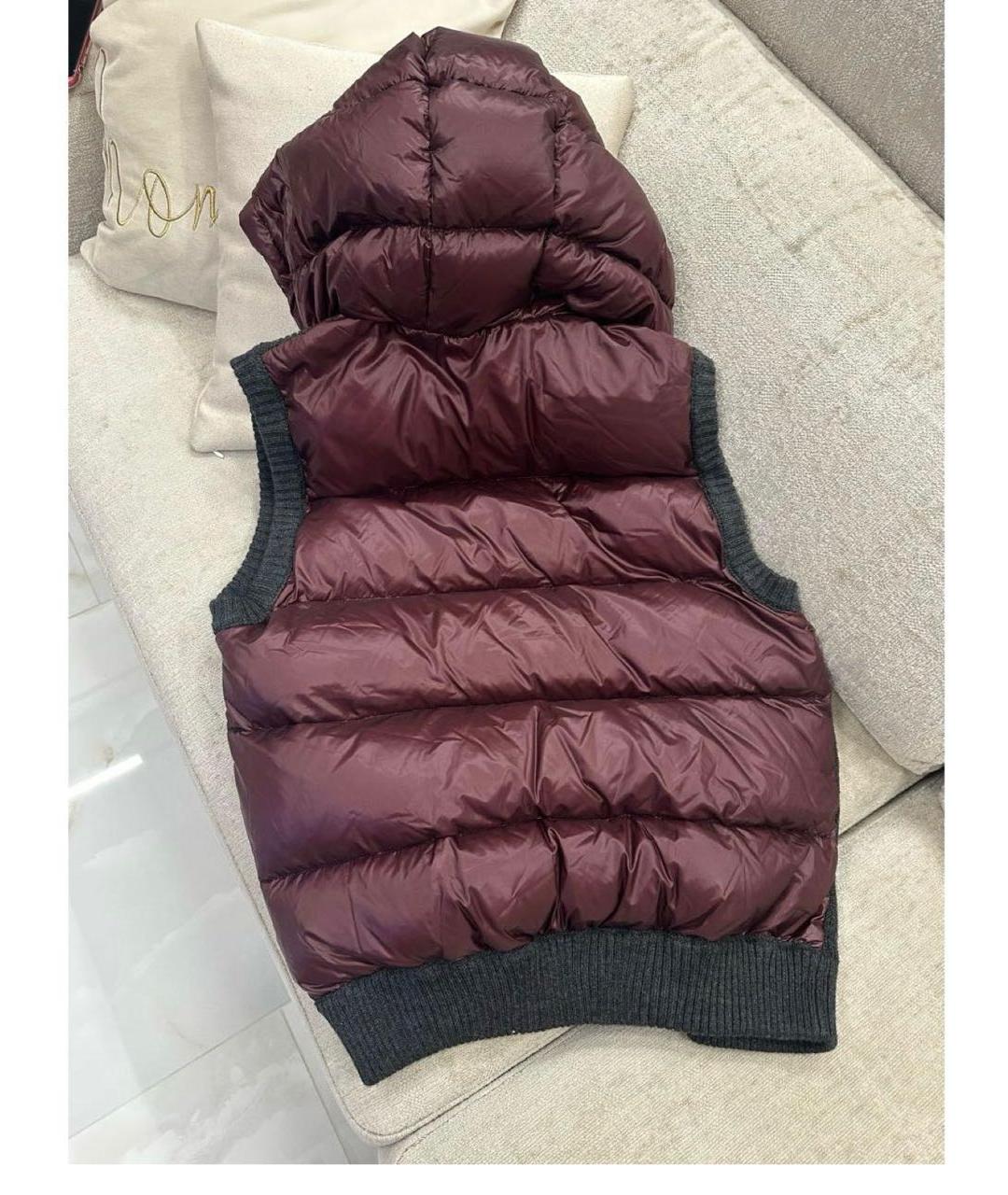 MONCLER Серая шерстяная жилетка, фото 7