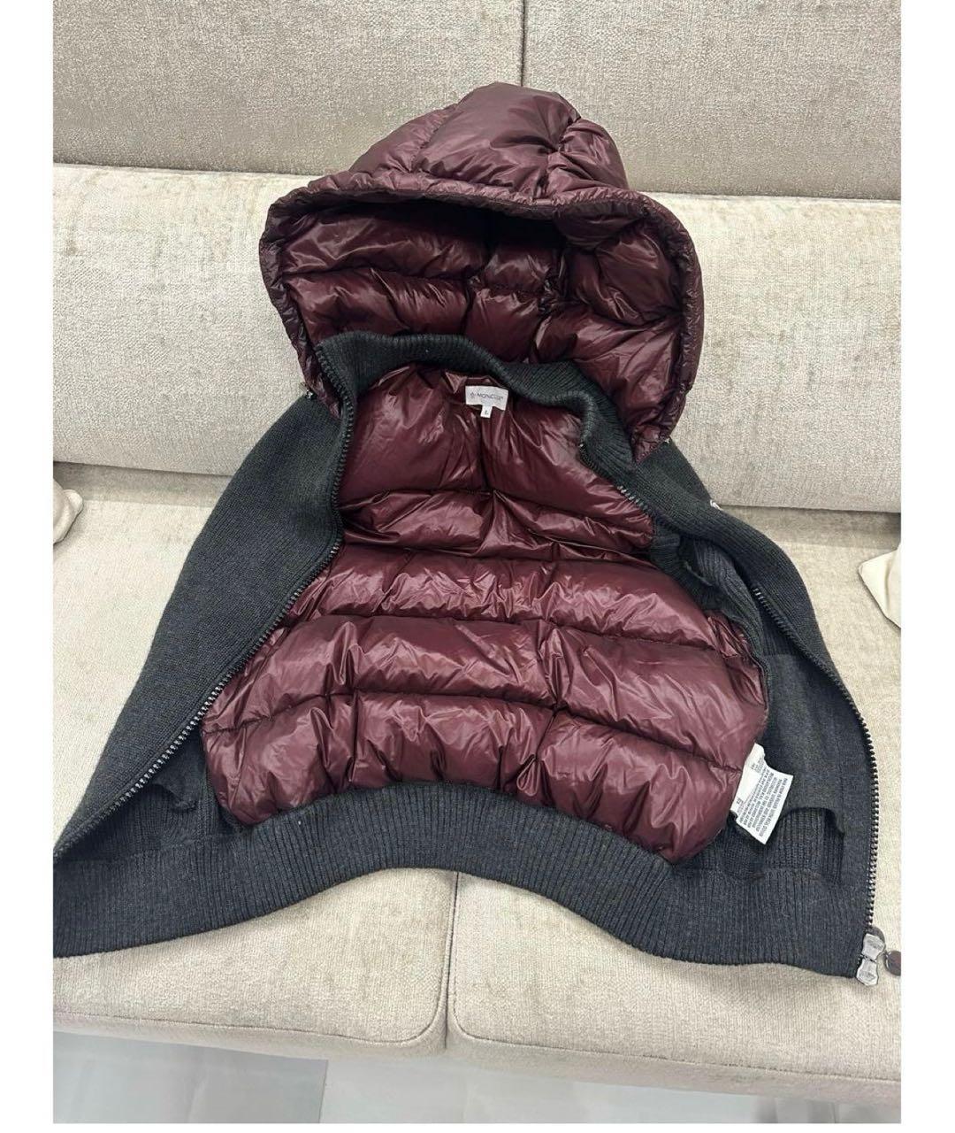 MONCLER Серая шерстяная жилетка, фото 3
