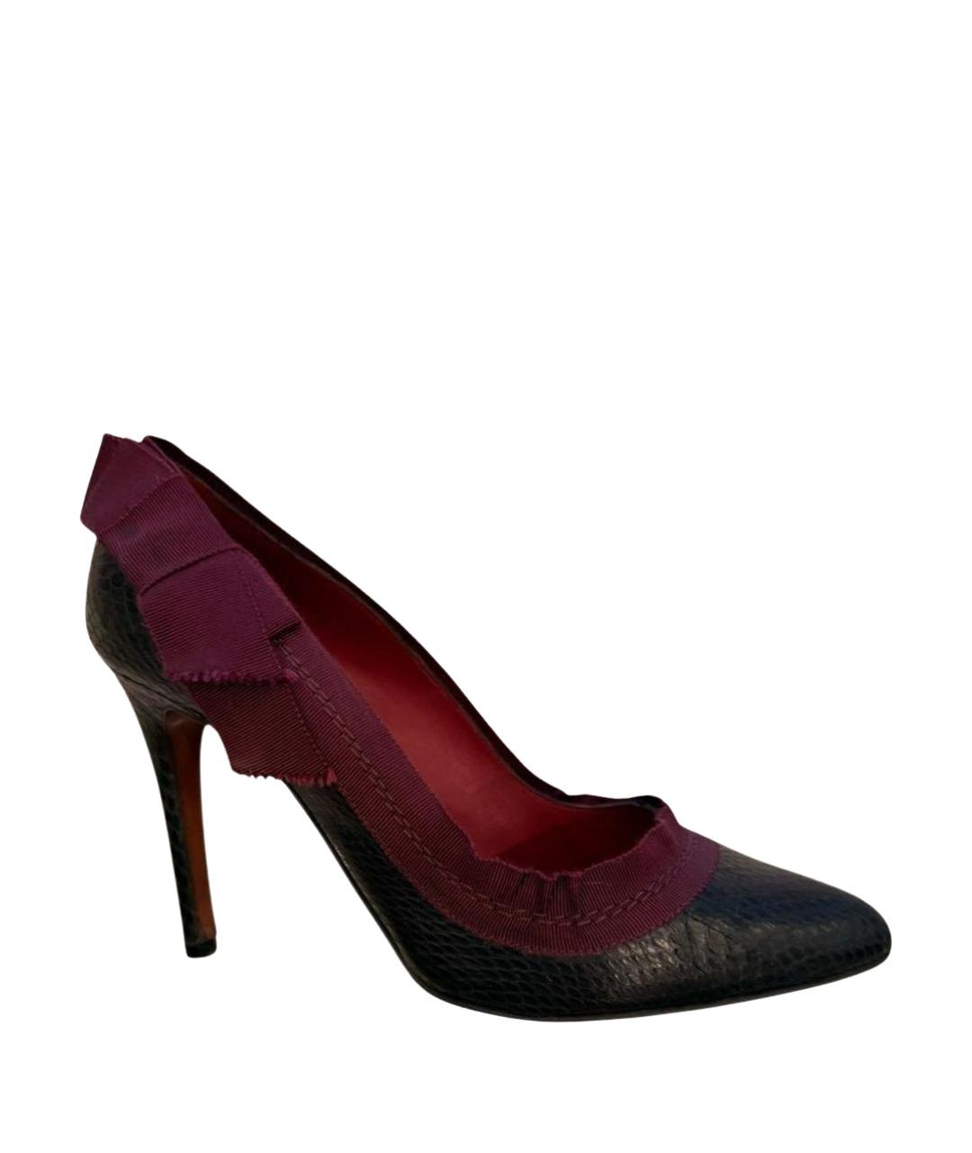 LANVIN Черные кожаные туфли, фото 1