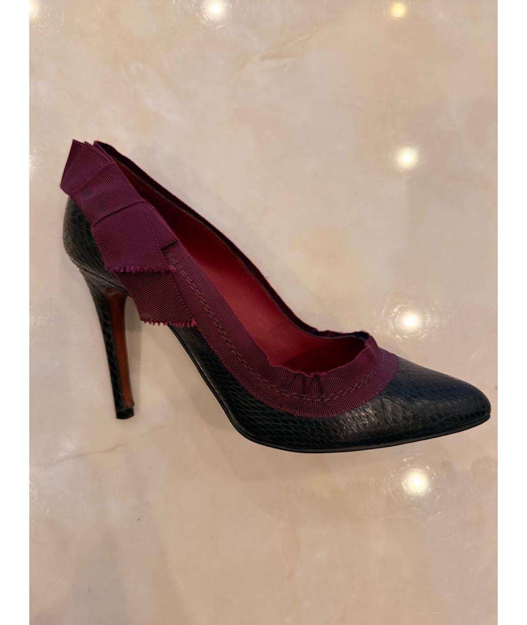 LANVIN Черные кожаные туфли, фото 5