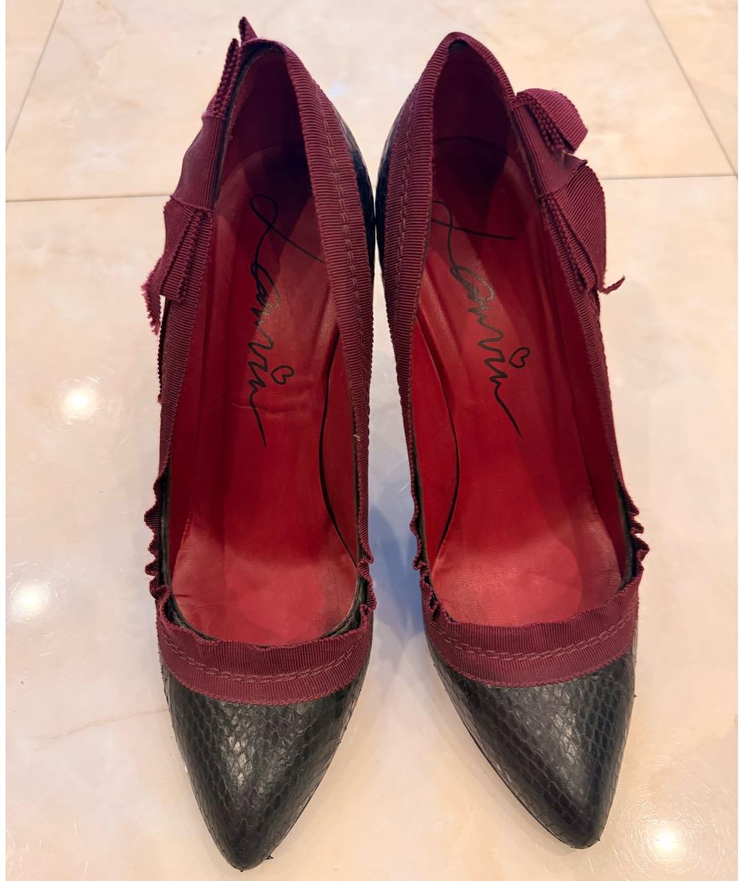 LANVIN Черные кожаные туфли, фото 2