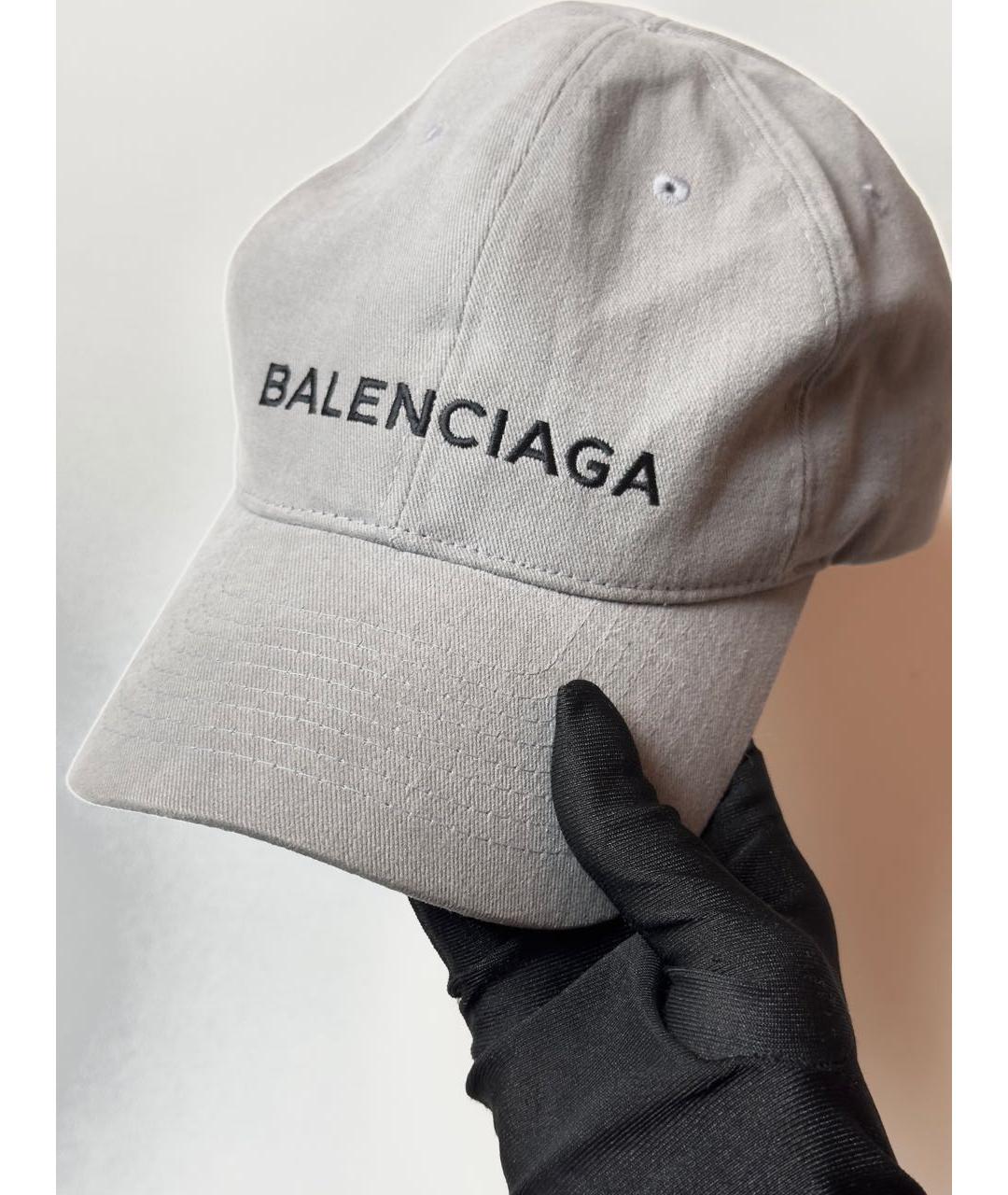 BALENCIAGA Антрацитовая хлопковая кепка/бейсболка, фото 2