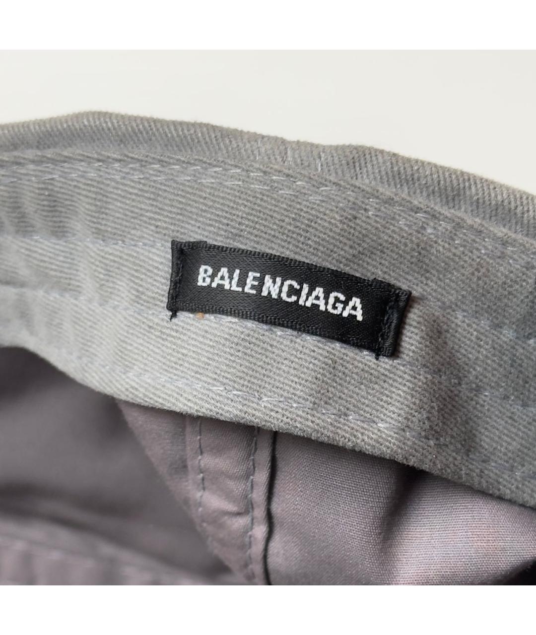 BALENCIAGA Антрацитовая хлопковая кепка/бейсболка, фото 4