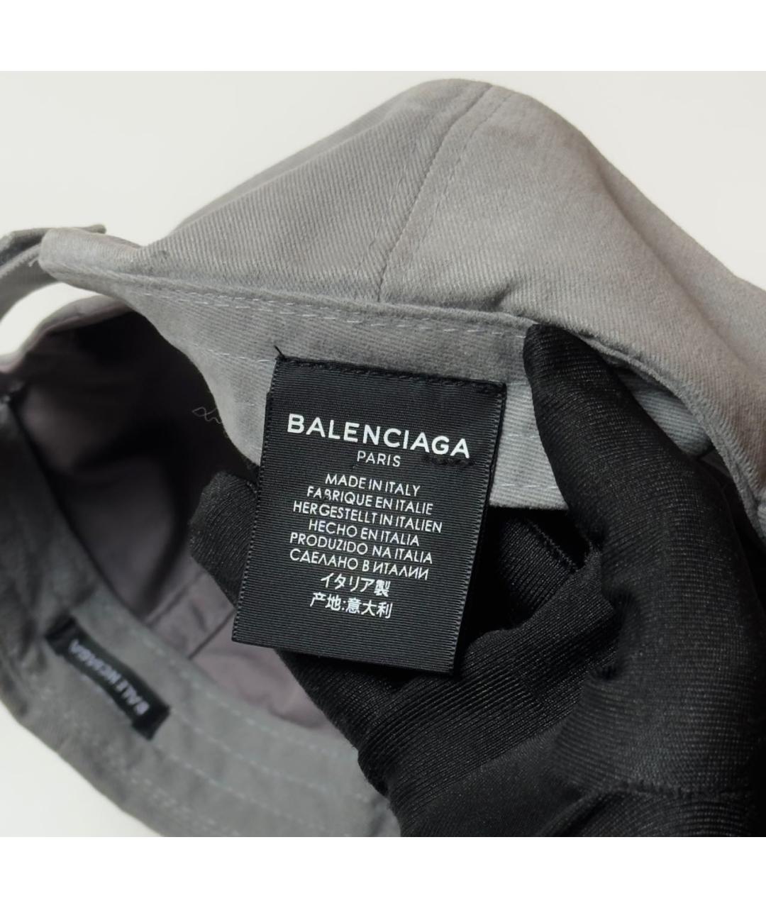 BALENCIAGA Антрацитовая хлопковая кепка/бейсболка, фото 5