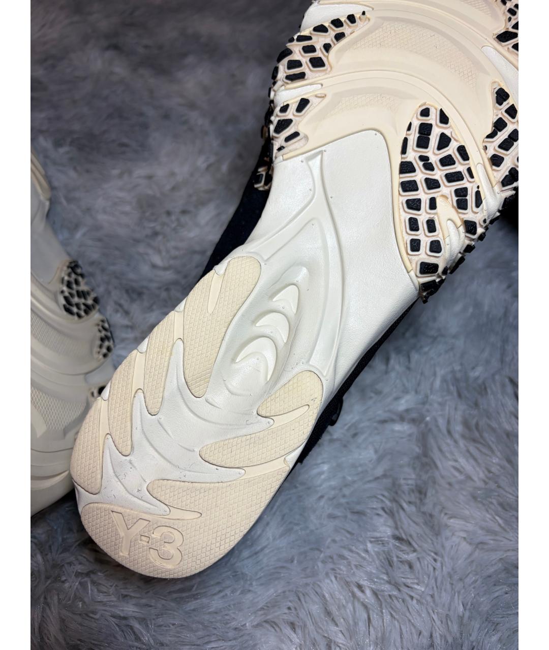 Y-3 Черные текстильные низкие кроссовки / кеды, фото 5