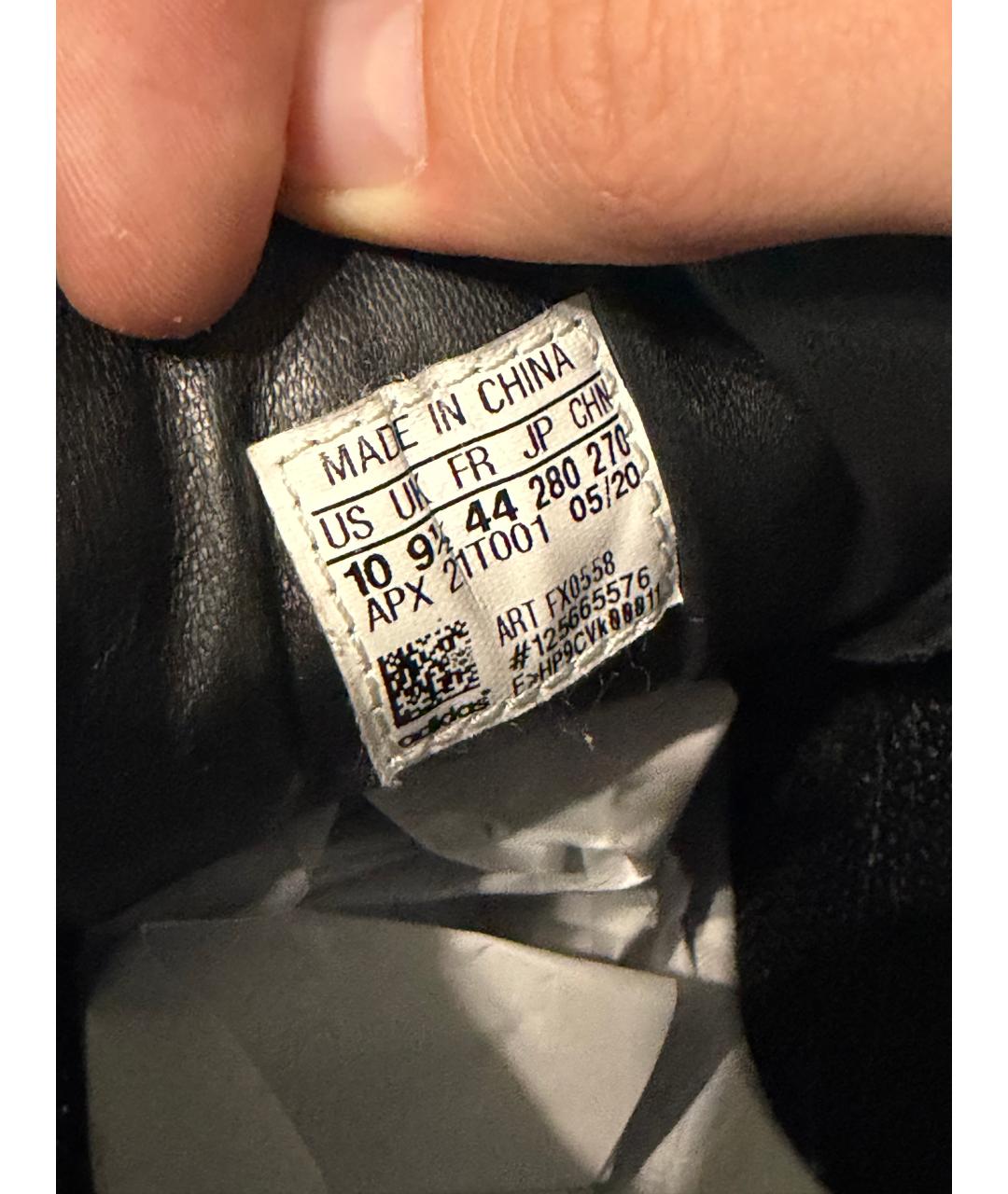 Y-3 Черные текстильные низкие кроссовки / кеды, фото 6