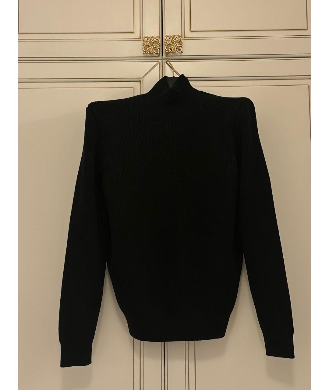 BALENCIAGA Черный шерстяной джемпер / свитер, фото 2