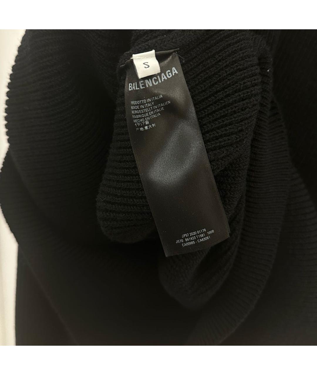 BALENCIAGA Черный шерстяной джемпер / свитер, фото 5