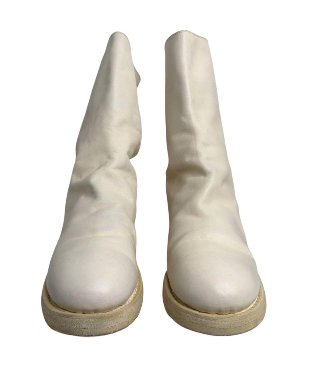 GUIDI Белые кожаные полусапоги, фото 2