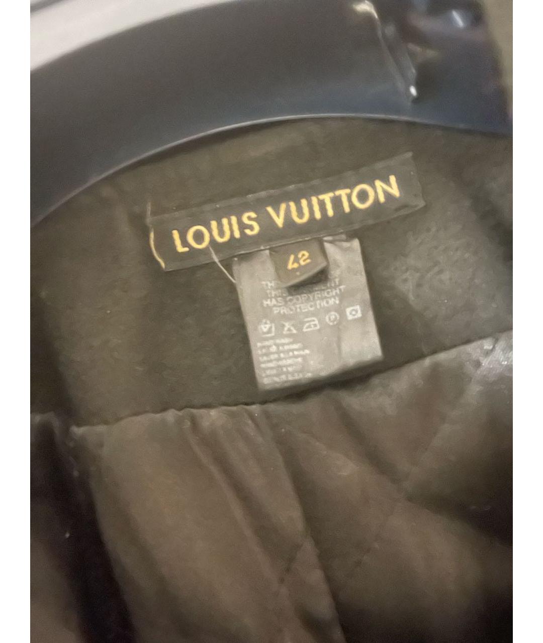 LOUIS VUITTON Черное шерстяное пальто, фото 3